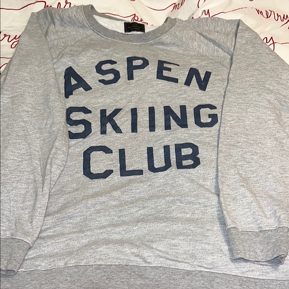Retrobrand by Free People - Gray Aspen Skiing Club Sweatshirt